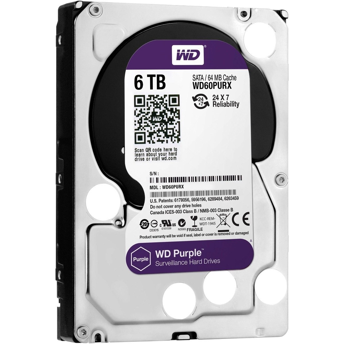 DISCO HDD WD 6TB PURPLE