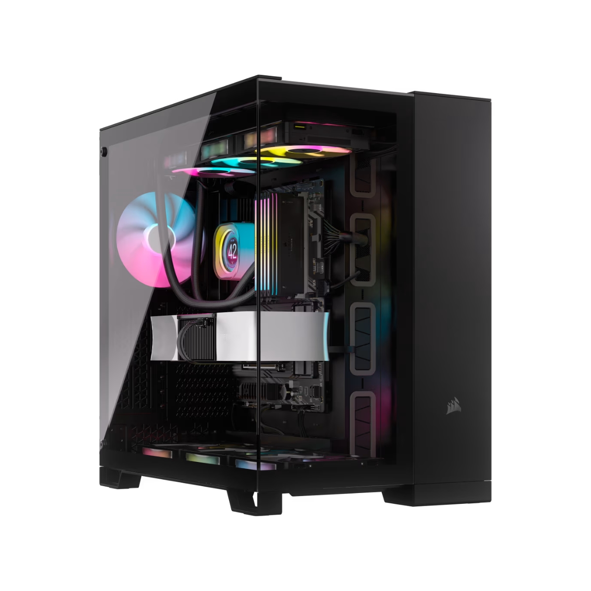 GABINETE CORSAIR 6500X MID-TOWER TG ICUE RGB FAN X3 BLACK (5242)