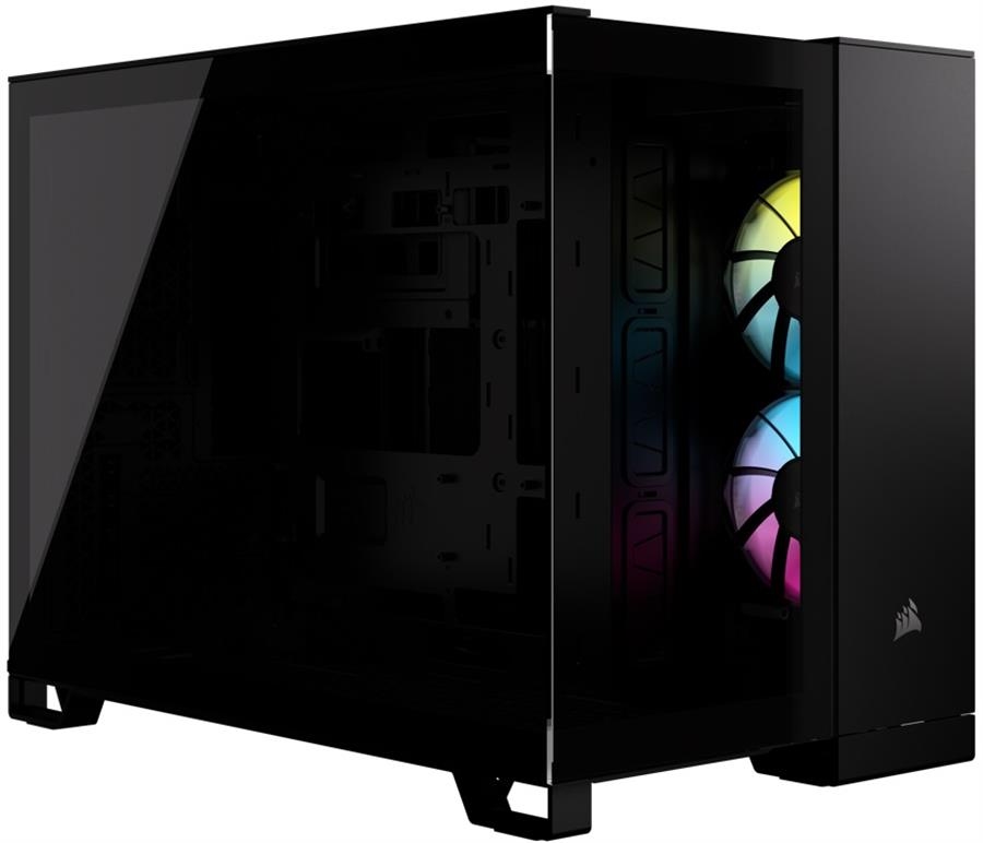 GABINETE CORSAIR 2500X MID-TOWER TG ICUE FAN RGB X2 DUAL CHAMBER BLACK (4986)
