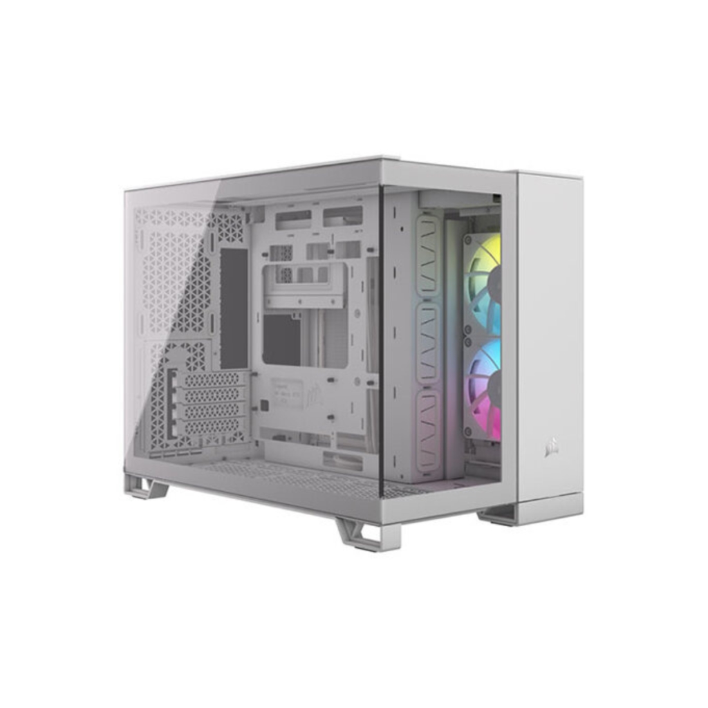 GABINETE CORSAIR 2500X MID-TOWER TG ICUE FAN RGB X2 DUAL CHAMBER WHITE (4993)
