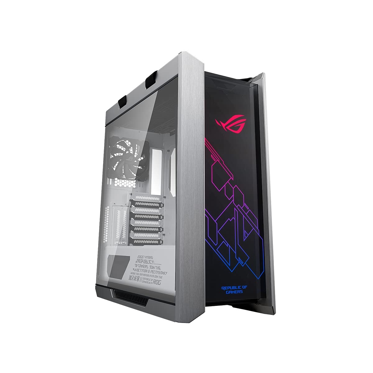 GABINETE ASUS GX601 ROG STRIX E RGB WHITE V TEMPLADO