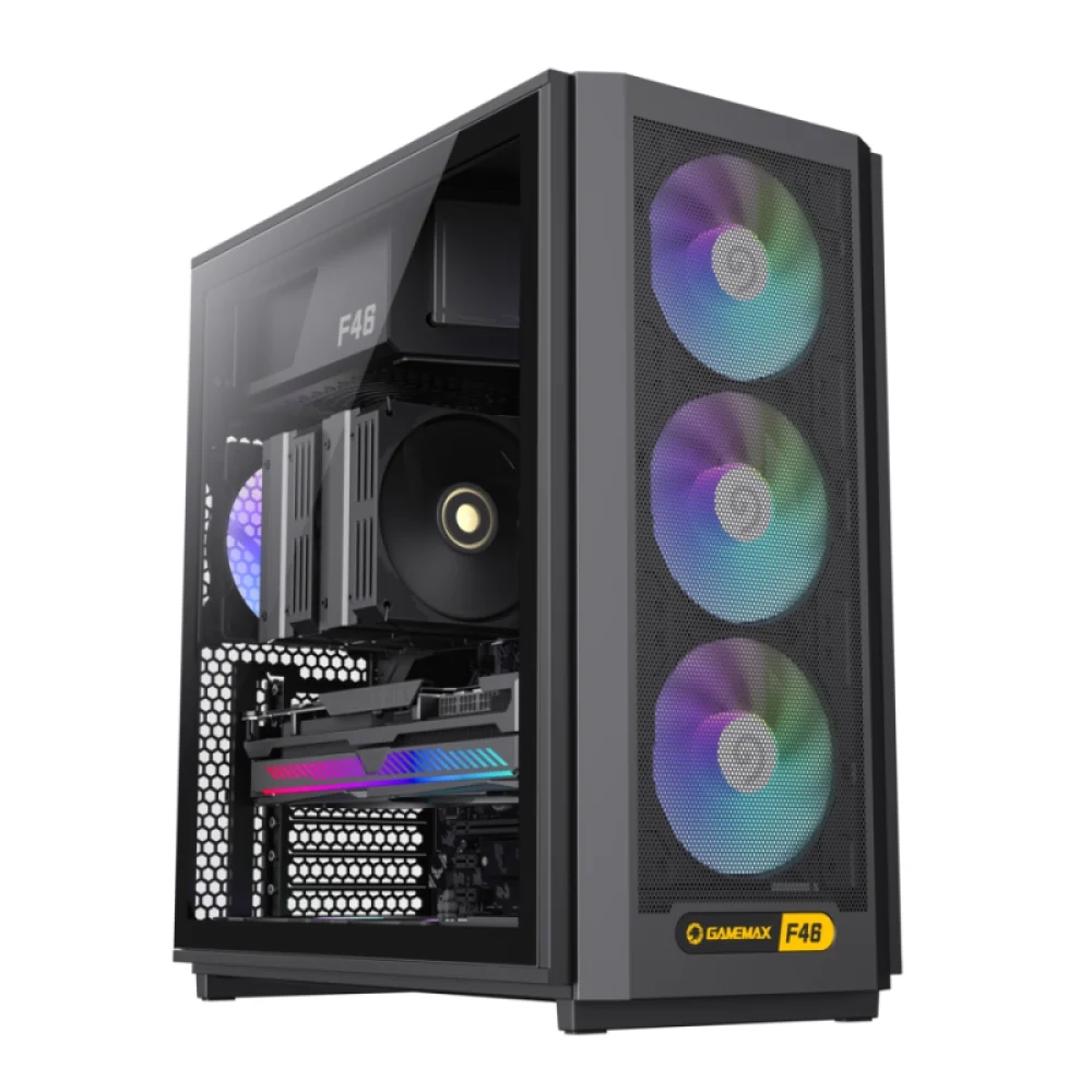 GABINETE GAMEMAX F46 BK 4*FAN ARGB ATX