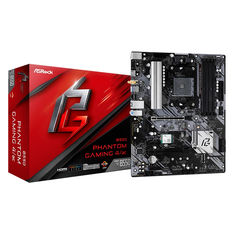 MOTHER ASROCK (LGA1200) B550 PHANTOM GAMING 4/AC