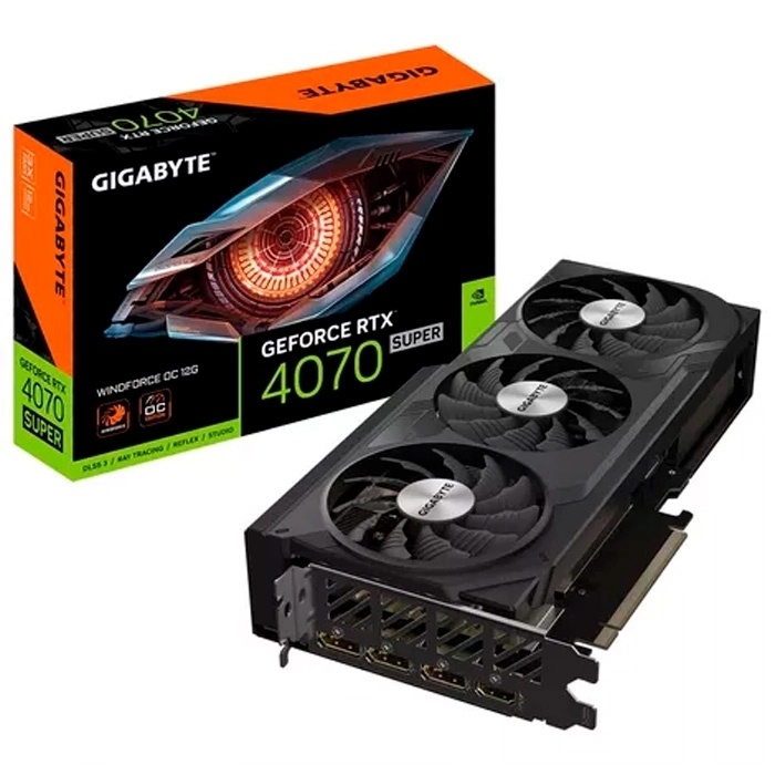 VIDEO GEFORCE RTX 4070 SUPER GIGABYTE WINDFORCE OC 12GB
