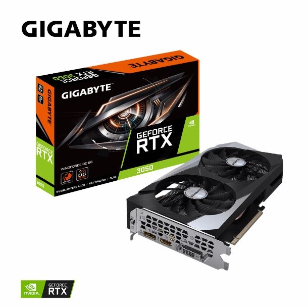 VIDEO GEFORCE RTX 3050 GIGABYTE WINDFORCE OC 6GB