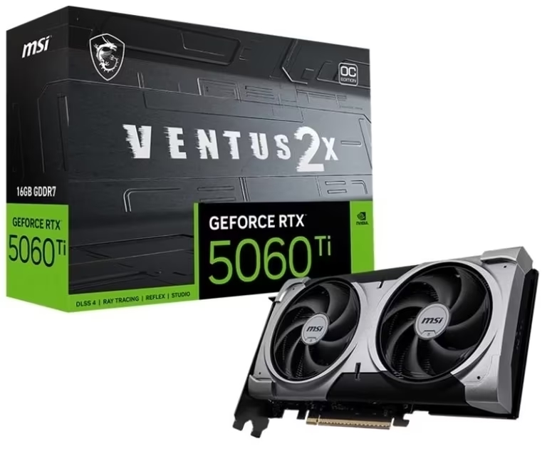 VIDEO GEFORCE RTX 5060 TI MSI VENTUS 2X OC PLUS 8GB