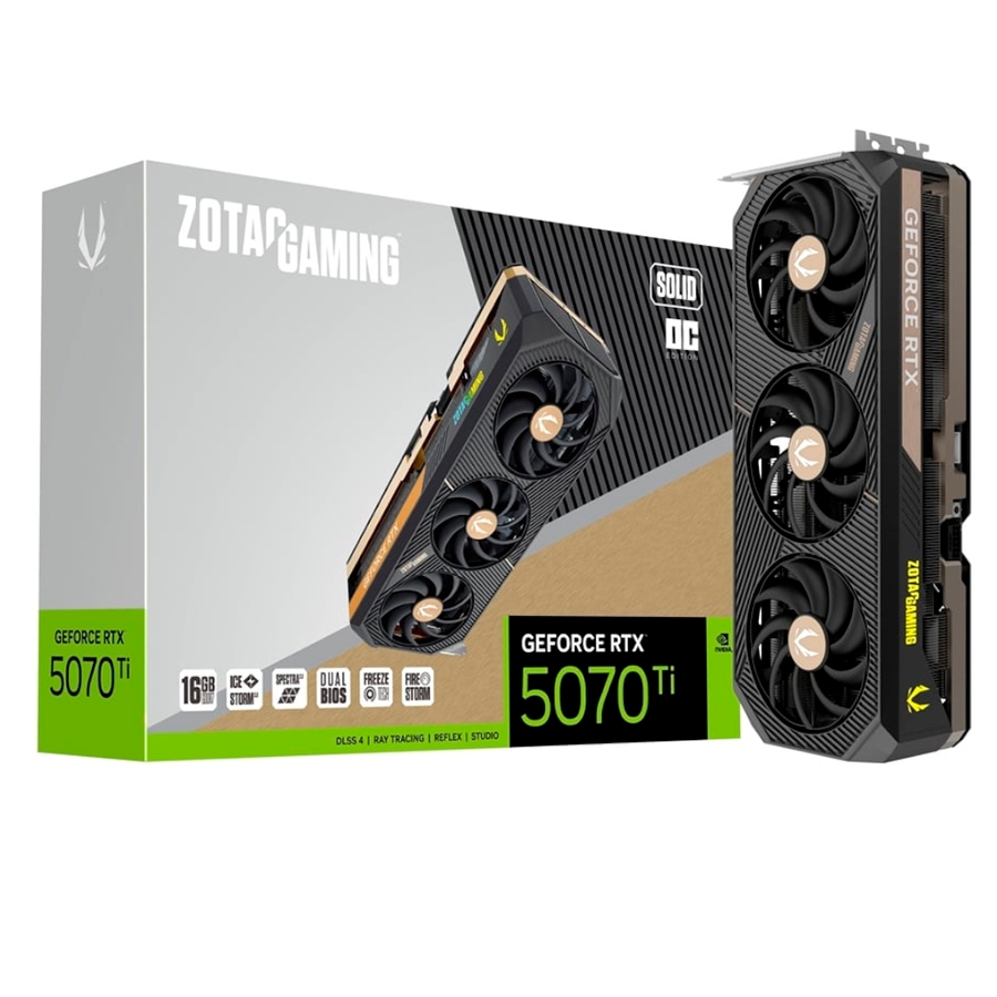 VIDEO GEFORCE RTX 5070TI ZOTAC SOLID OC 16GB GDDR7